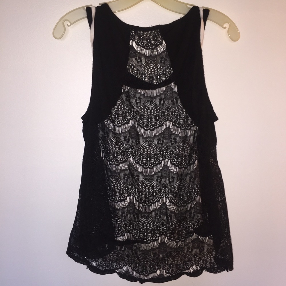 Black Lace Tank Top